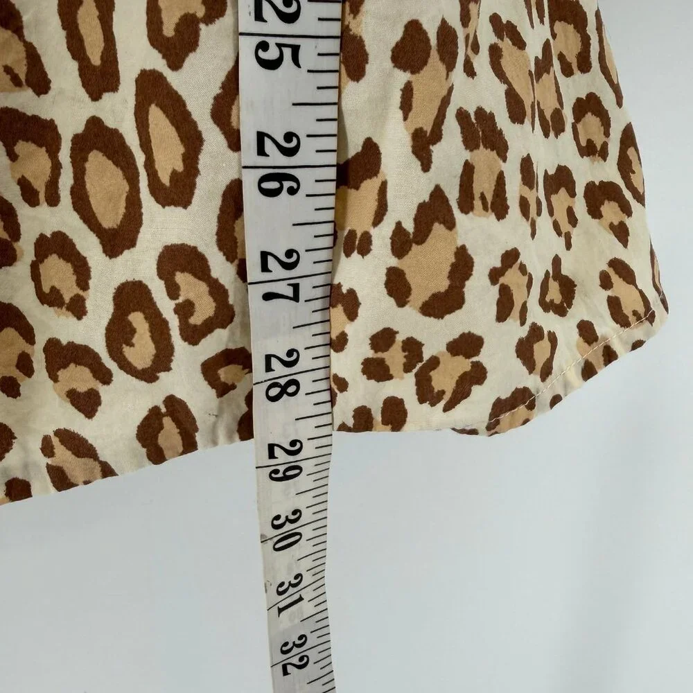 Janie and Jack Leopard Bubble Sleeve Dress Size 12